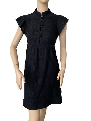 Vintage BETSEY JOHNSON Black Retro Lace Dress 90s Y2K Made in USA Size 8 $165.00