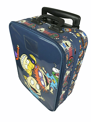 Kid Children#x27;s Small Wheeled Suitcase Luggage Rugrats Theme Tommy Blue Zip $50.96
