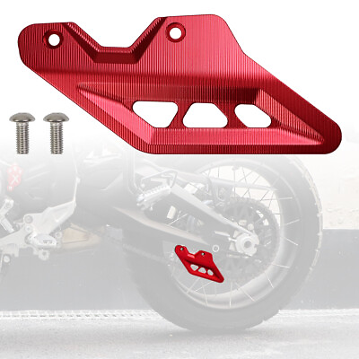 #ad Red Anodized Lower Chain Guard Cover Protector Aluminum for Ducati DesertX 22 23 $19.79