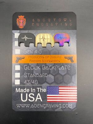 #ad EKG Line Glock Backplate Choose Finish Model $32.99