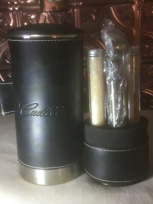 rare🚙CADILLAC Stainless Steel Vinyl Tube GIFT SET of Cocoa Cinnamon Sugar Scoop #ad $19.95