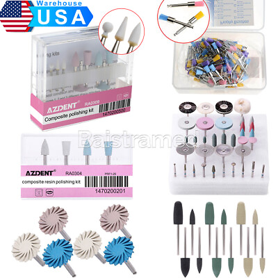 #ad Dental Composite Polishing Kit Rubber Polisher Resin Base For Low Contra Angle $9.74