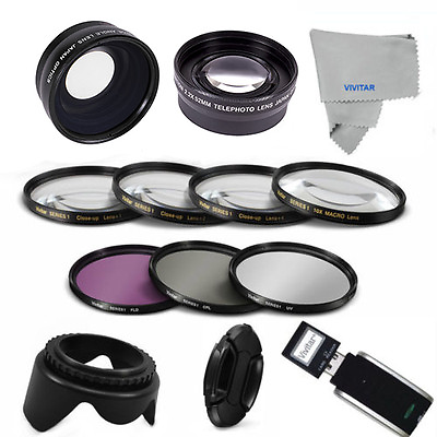#ad ACCESSORY KIT WIDE ANGLE TELEPHOTO ZOOM MACRO FOR CANON 1200D T5 T3 T3I SL1 $90.57