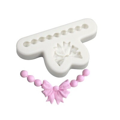 #ad Bowknot Necklace Shaped Candy Molds Silicone Cake Decorating Tools $6.98