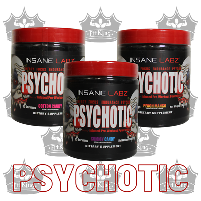 #ad Insane Labz RED Psych o tic 35 serving High Stim Pre Workout CHOOSE FLAVOR` $26.95