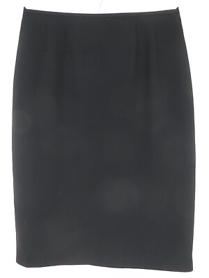 #ad KASPER Women Slippery 100% Polyester Pencil Skirt Solid Black Fully Lined 8 $16.91