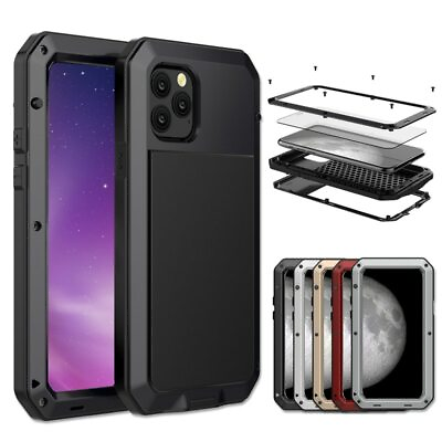 #ad Heavy Duty Metal Aluminum Phone Case for iPhone 11 Pro Max XR XS MAX 6 6S 7 8 $43.00