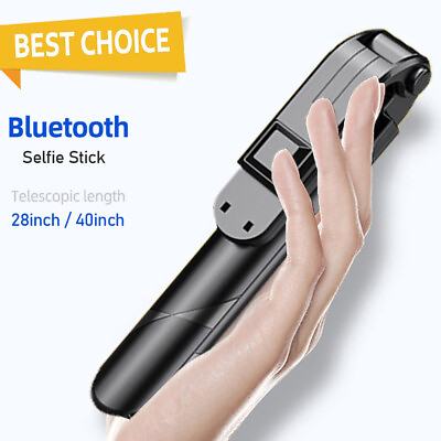 #ad NEW 360° Selfie Stick Tripod Remote Bluetooth for iPhone14 13 12 Pro Max 11 XS $9.98