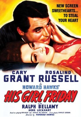#ad His Girl Friday DVD Cary Grant Rosalind Russell Ralph Bellamy Gene Lockhart $12.94
