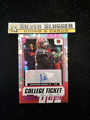 #ad 2021 Jonathan Adams Contenders Draft College Ticket Pink Cracked Ice Auto RC 23 $29.99