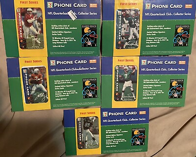 #ad Complete Sealed Set NFL Quarterback Club Collector Series 7 Eleven Phone Cards $99.00