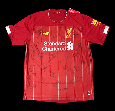 #ad Liverpool Premier League Winners Squad Signed Shirt 2019 2020 Fast Shipping $3999.00