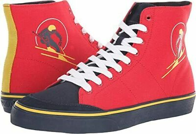 #ad Polo Ralph Lauren Solomon Downhill Ski Patch Canvas High Tops RED Size 10.5 $18.99