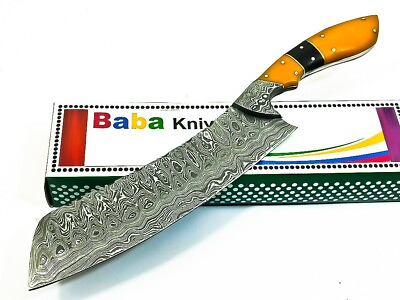 #ad CUSTOM HANDMADE DAMASCUS Steel Hunting Kitchen Chef Knife with Resin Handle $39.99