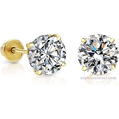 #ad 2 ct. Sparkling Lab Created Diamond Stud Earrings in 14k Yellow Gold $129.00