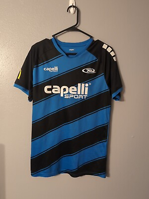 #ad Capelli Sport Rush Soccer Jersey Blue Mens Size M Short Sleeve #3 CS Dry $19.91