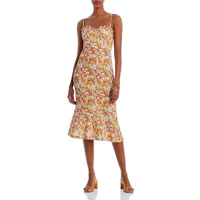 #ad Aqua Womens Ditsy Ruffled Long Summer Maxi Dress BHFO 0778 $33.50