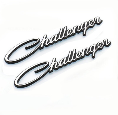 #ad 2x Chrome Challenger Emblems badge Decal for Chrysler Genuine Parts $26.74