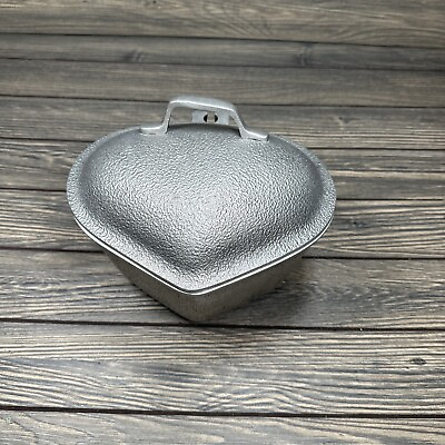 #ad VTG Century Silver Seal Hammered Aluminum 2 Qt Heart Shape Stovetop Sauce Pan $14.00
