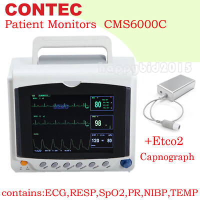 CONTEC ICU 6 Parameter Vital Signs Patient monitor Cardiac MachineCapnograph $659.00