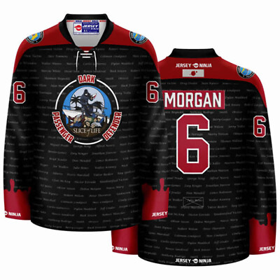 #ad Dark Passenger Defender Dexter Morgan Hockey Jersey $134.95