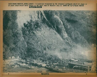 #ad A landslide triggered by a major earthquake des... Vintage Photograph 1356142 $15.90