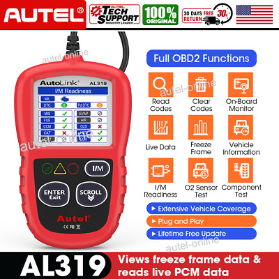 #ad Autel Autolink AL319 OBD2 CAN OBDII Auto Car Code Reader Diagnostic Scanner Tool $26.99