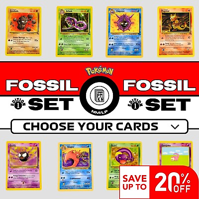 #ad 1999 Pokemon 1st Edition Fossil Set: Choose Your Card $1.99