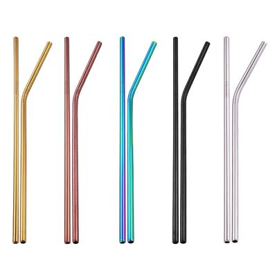 #ad Metal Drinking Straw Stainless Steel Reusable Straw W Cleaner Brush 4Pcs Sets $10.20