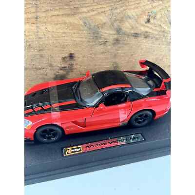 #ad Red Dodge Viper SRT 10 ACR 1:24 Die Cast Car Bburago Star Collezione With Box $25.00