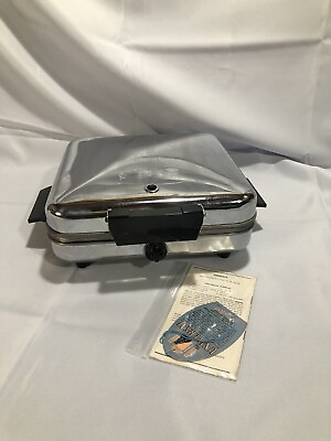 #ad Vintage Magic Maid Waffle Iron amp; Griddle Stainless Nonstick 9150 by Sun Chief $36.95