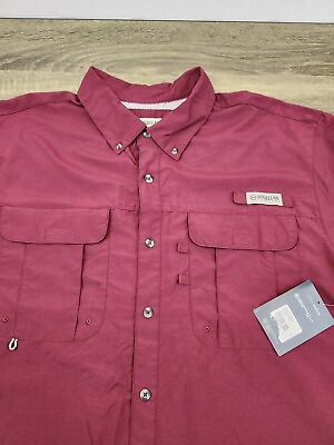 #ad Magellan Outdoors Laguna Madre Shirt Mens Large Vented Red Relaxed Fit Fish Gear $19.95