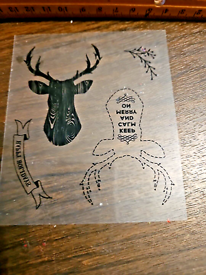 #ad #ad Four Piece Silicone Ink Stamp Set; Reindeer $6.00