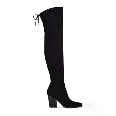#ad Marc Fisher Over The Knee Boots Womens 6 Black Okun Block Heel Zip Up $108.00