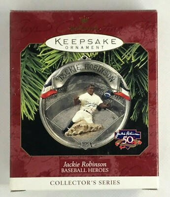 1997 Hallmark Keepsake Ornament Jackie Robinson Baseball Heroes Collector Series $8.00