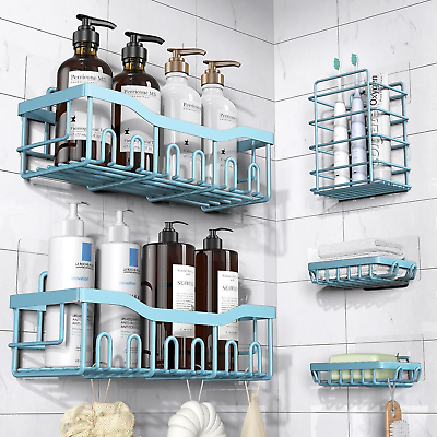 #ad Shower Caddy 5 PackAdhesive Shower Organizer for Bathroom Storageamp;Home Decoramp;Ki $45.16