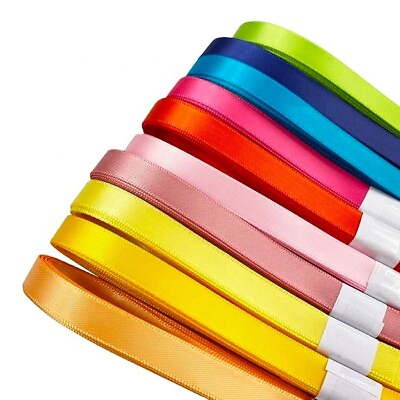 100 yard SATIN Ribbon 100% polyester choose from 15 colors 1 4 3 8 5 8 7 8 inch $6.95