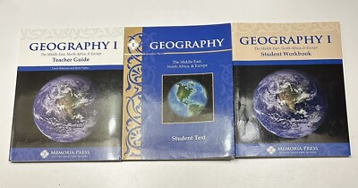 #ad Memoria Press Geography 1 complete set Teacher Guide Student Text and Workbook $19.99