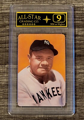 #ad BABE RUTH 1973 Smithsonian Playing Card Graded NM ASG 9 $14.95