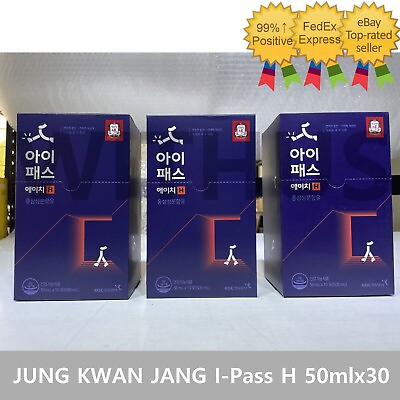 JUNG KWAN JANG I Pass H Korean Red Ginseng Tonic 50mlx30ea Bulk 정관장 아이패스 H $143.71