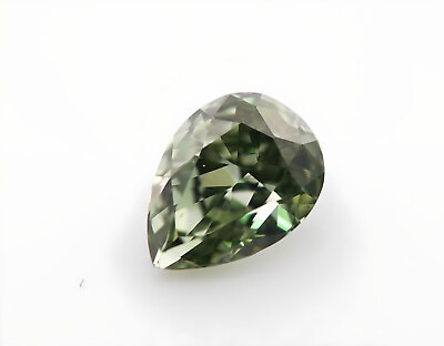 Top Green Color Chameleon Diamond 0.38ct Natural Loose Fancy Dark Pear GIA SI1 $4900.00