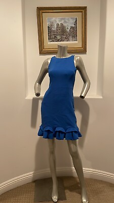 Halston Heritage sleeveless Creulean Blue Dress $100.00