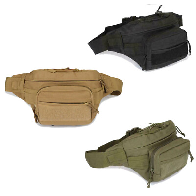 #ad Tactical Waist Pack Pouch Military Camping Hiking Outdoor Fanny Belt Bag Sport AU $19.88