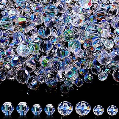 1000 Pcs Crystal Glass Beads for Jewelry Making AB Color Beads Briolette #ad $21.21