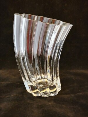 #ad Beautiful Asymmetrical 9 1 2quot; Tall Polish Crystal Vase $49.00