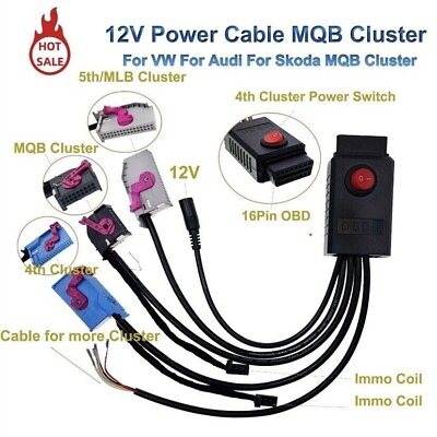 Car MQB Cluster Test Platform Instrument Power On Cable for VW MQB Audi A6 A8 A4 #ad $74.80