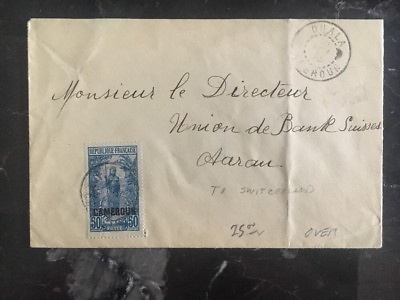 #ad 1923 Duala Cameron Cover Bank Of British West Africa To Aarau Switzerland $49.99
