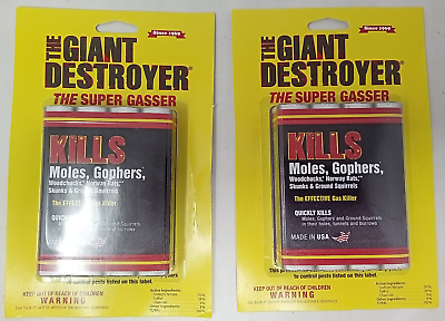 #ad 2 Pack of The Giant Destroyer Super Gasser For Ground Rodents SHIPS FREE $27.00