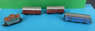 #ad Marklin HO Scale Consisting of Four Assorted Freight Wagons Each Having Issues $29.99