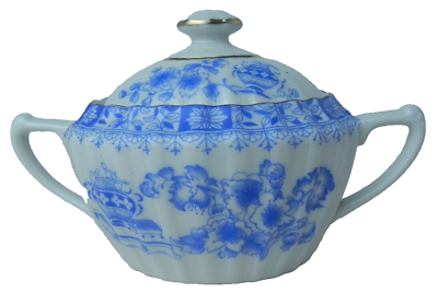 #ad Vintage Seltmann WEIDEN Germany U.S.Z. China Blau 10 Porcelain Sugar Dish amp; Lid $30.68